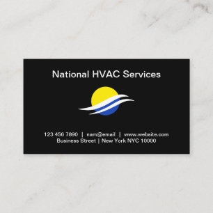 Cartão de Visita de Serviços de Climatização HVAC