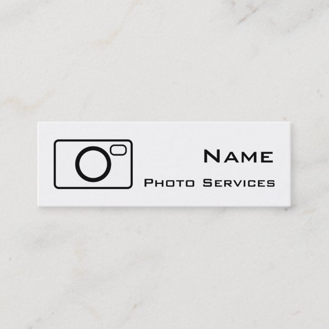 Cartão de visita de Serviços de Fotografia (Frente)