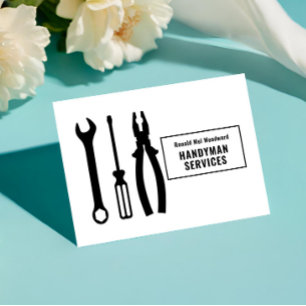 Cartão de visita de Serviços de Handyman de Ferram