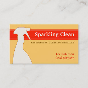 Cartão de visita de Serviços de Limpeza