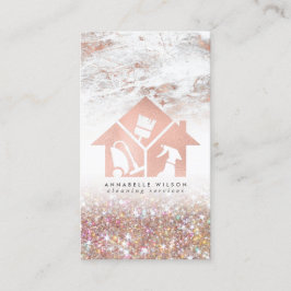 Cartão de visita de Serviços de Limpeza de Casa ro