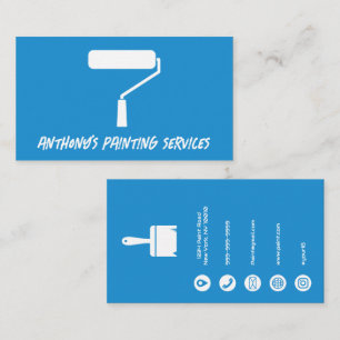 Cartão de Visita de Serviços de Pintura Minimalist