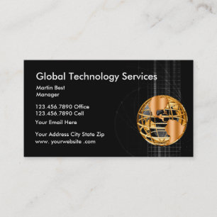 Cartão de Visita de Serviços Globais de Tecnologia