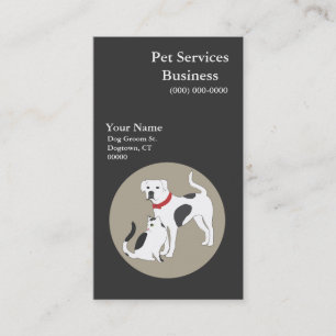 Cartão de visita de Serviços Pet