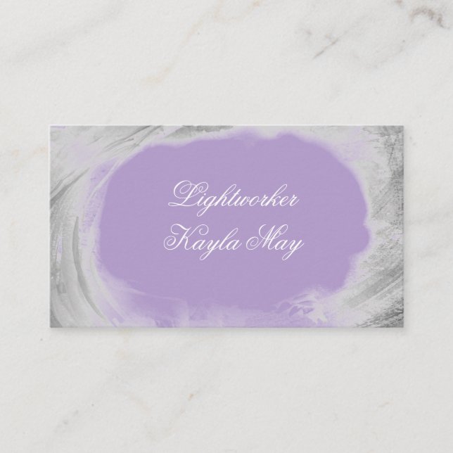 Cartão de visita de Silver Spiritual Light Reiki (Frente)