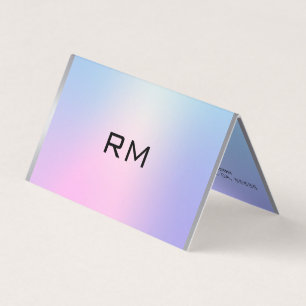 Cartão de visita de sotaque metálico cor-de-rosa e