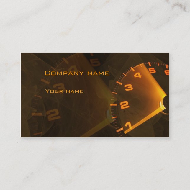 Cartão de visita de Speedmeter (Frente)