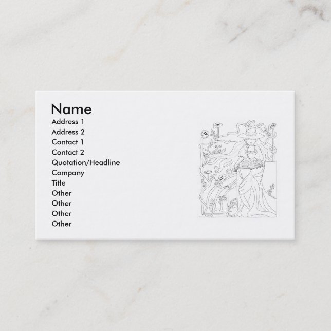 Cartão de visita de Spellbook (Frente)