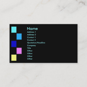 Cartão de visita de Squaers da cor