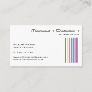 Cartão de visita de Stribow Stripe Branco