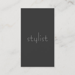 Cartão de visita de Stylist de Cinza Contemporânea