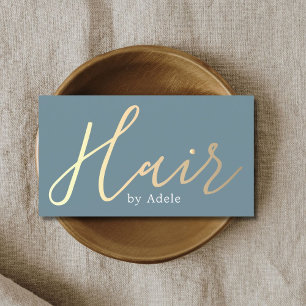 Cartão de visita de Stylist para o cabelo azul El