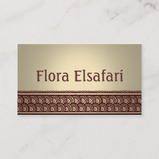 Cartão de visita de Tan Mehindi