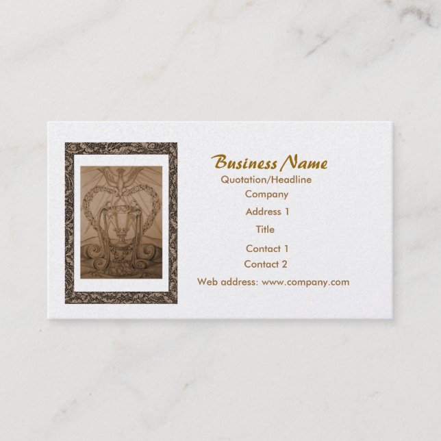 Cartão de visita De Tarô De Taça (Frente)