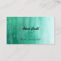 Cartão de visita de Tartaruga Verde Verde Gradient