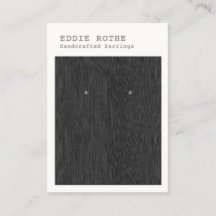 Cartão de visita de Tela de Orelha de Madeira Negr