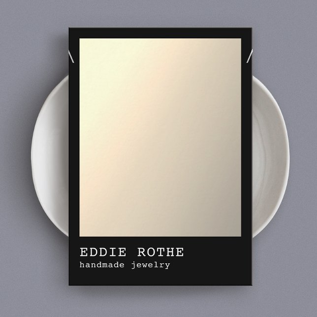 Cartão de visita de tela do colar Dourado e preto (Criador carregado)