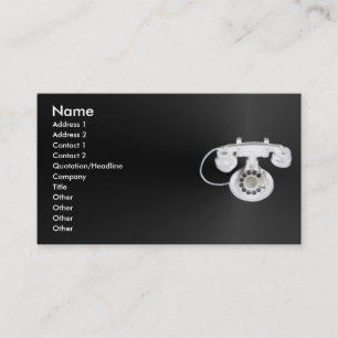 Cartão de visita de telefone antigo