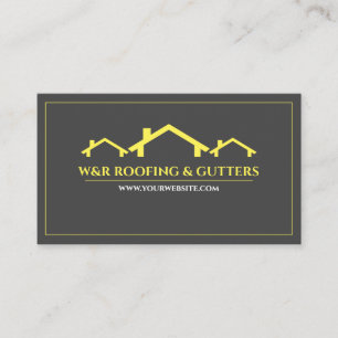 Cartão de visita de Telhados e Gutters profissiona