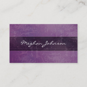 Cartão de visita de Tendência Roxo Grunge Marble