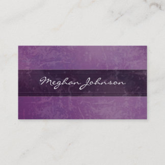 Cartão de visita de Tendência Roxo Grunge Marble