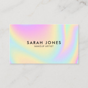 Cartão de visita de tendências minimalistas hologr