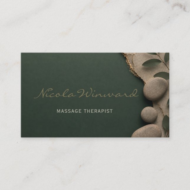 Cartão de Visita de Terapeuta de Massagem (Frente)