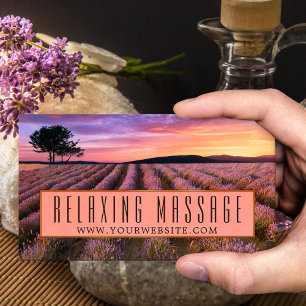 Cartão de Visita de Terapeuta de Massagem Relaxant