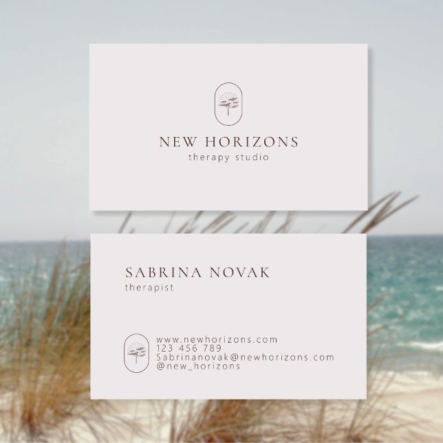 Cartão de visita de Terapista Simples Moderno (Criador carregado)