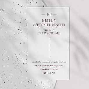 Cartão de visita de Terapista Simples Moderno