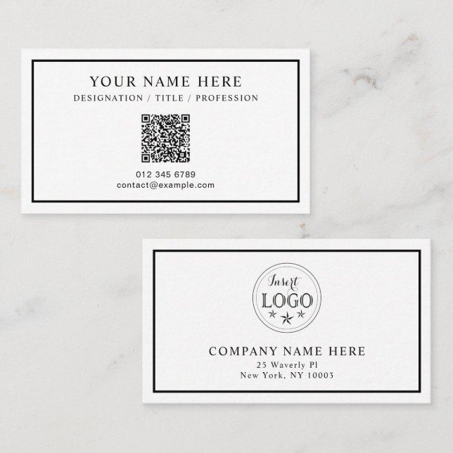 Cartão de visita de texto personalizado com toque  (Frente/Verso)