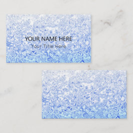 Cartão de visita de Textura Azul Personalizada