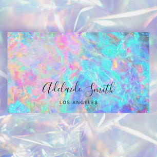 cartão de visita de textura opal de pedra