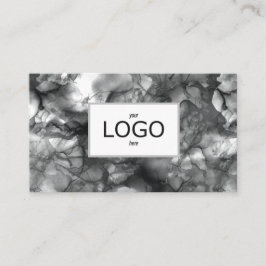 Cartão de visita de tinta preta