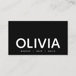 Cartão de visita de Tipografia Branca Negra Branca