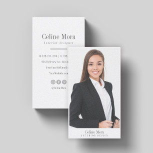 Cartão de visita de Tipografia de Fotografia Mini