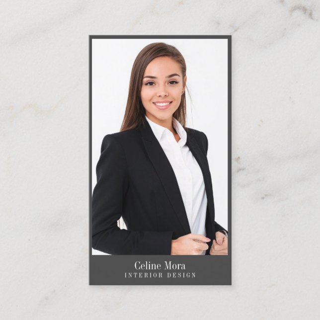 Cartão de visita de Tipografia de Fotografia Minim (Frente)