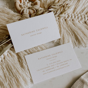 Cartão de visita de Tipografia Dourada Chic