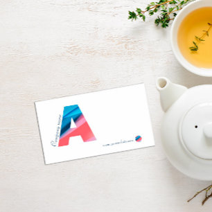 Cartão de visita de tipografia monográfica minimal