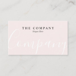 Cartão de visita de tipografia pastel rosa minimal