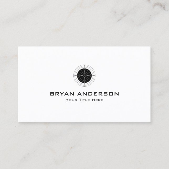 Cartão de visita de tiro desportivo (Frente)