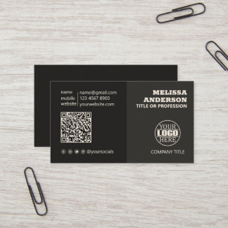 Cartão de visita de tom duplo minimalista