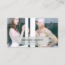 Cartão de visita de Traço de Cinza de Fotógrafo Si