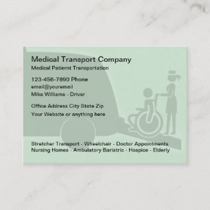 Cartão de Visita de Transporte Médico Courier