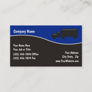 Cartão de visita de transporte por caminhão