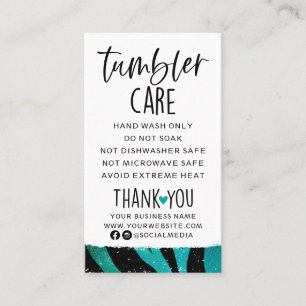 Cartão de visita de Tratamento de Tumbler Preto e
