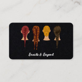 Cartão de visita de travamento do cabelo