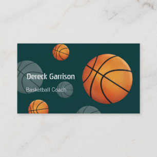 Cartão de Visita de Treinador de Basquete