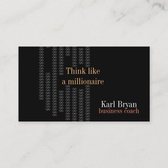 Cartão de visita de treinador de negócios (Frente)