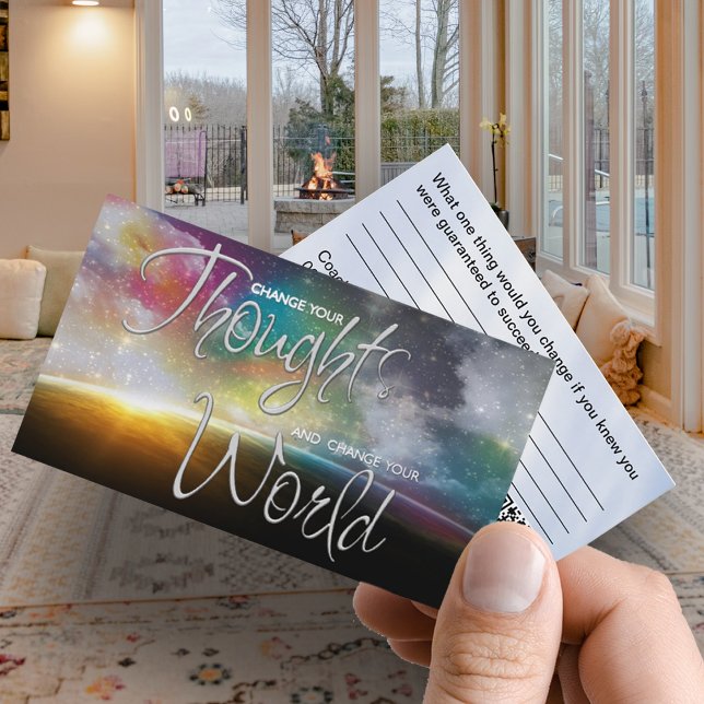 Cartão de visita de treinamento de bem-estar (Business card, designed to inspire and empower. Featuring elegant typography on a vibrant background)